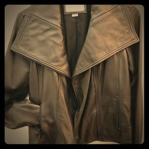 Michael Kors Brown Leather Jacket.